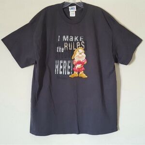 Vintage Disney Grumpy T-Shirt in Dark Gray Size 2XL Unisex